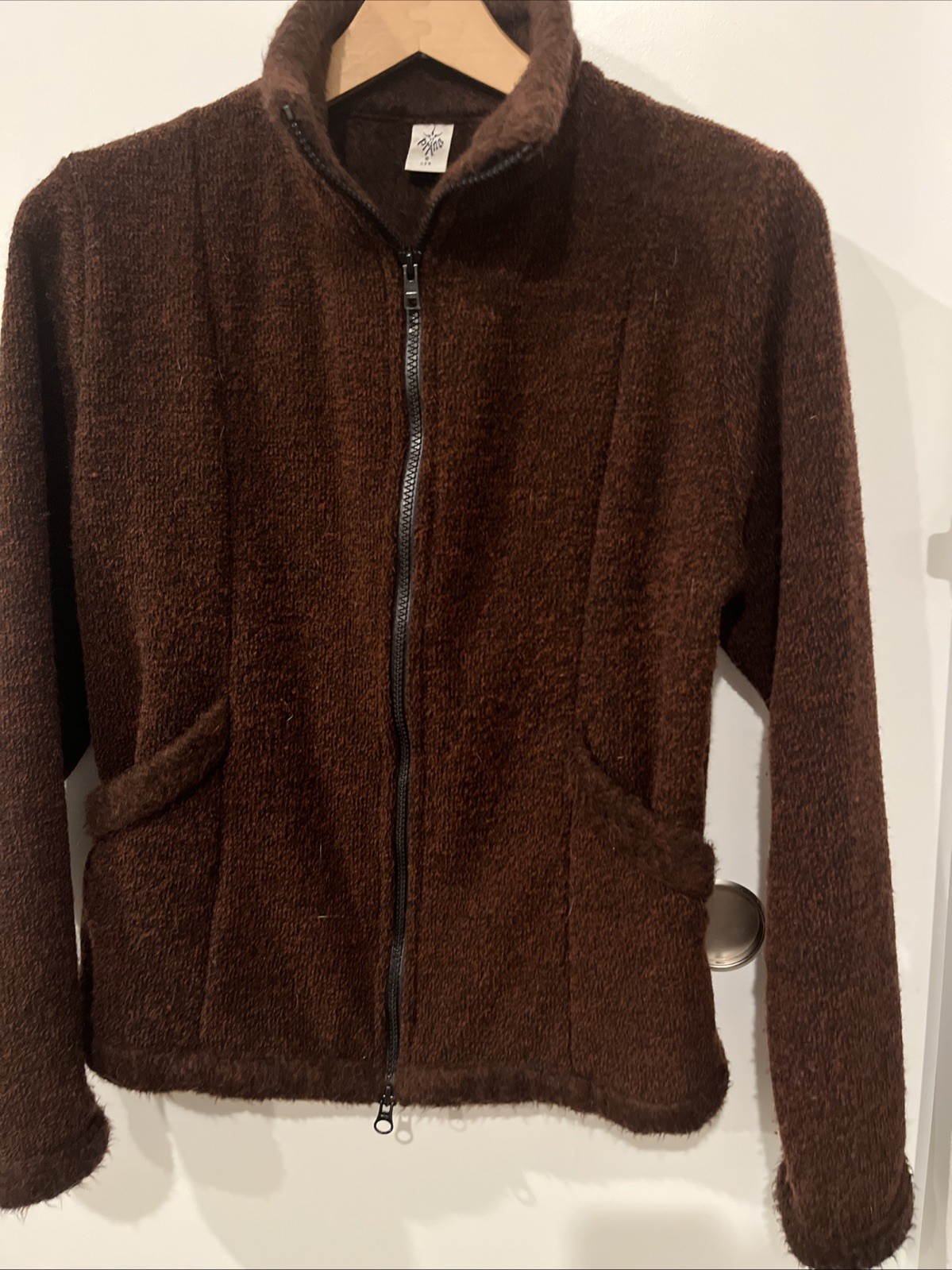 Prana Women’s Sherpa Fleece Jacket Maroon Full Zip S Vintage Made in USA