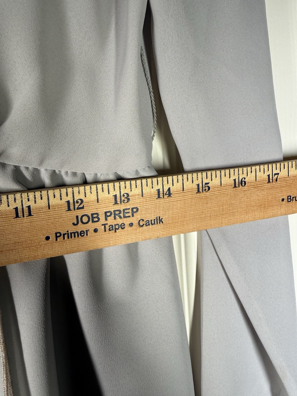 Vintage 70s Kay Kipps New York Ruffle Portrait Collar Maxi Dress M Gray Crepe