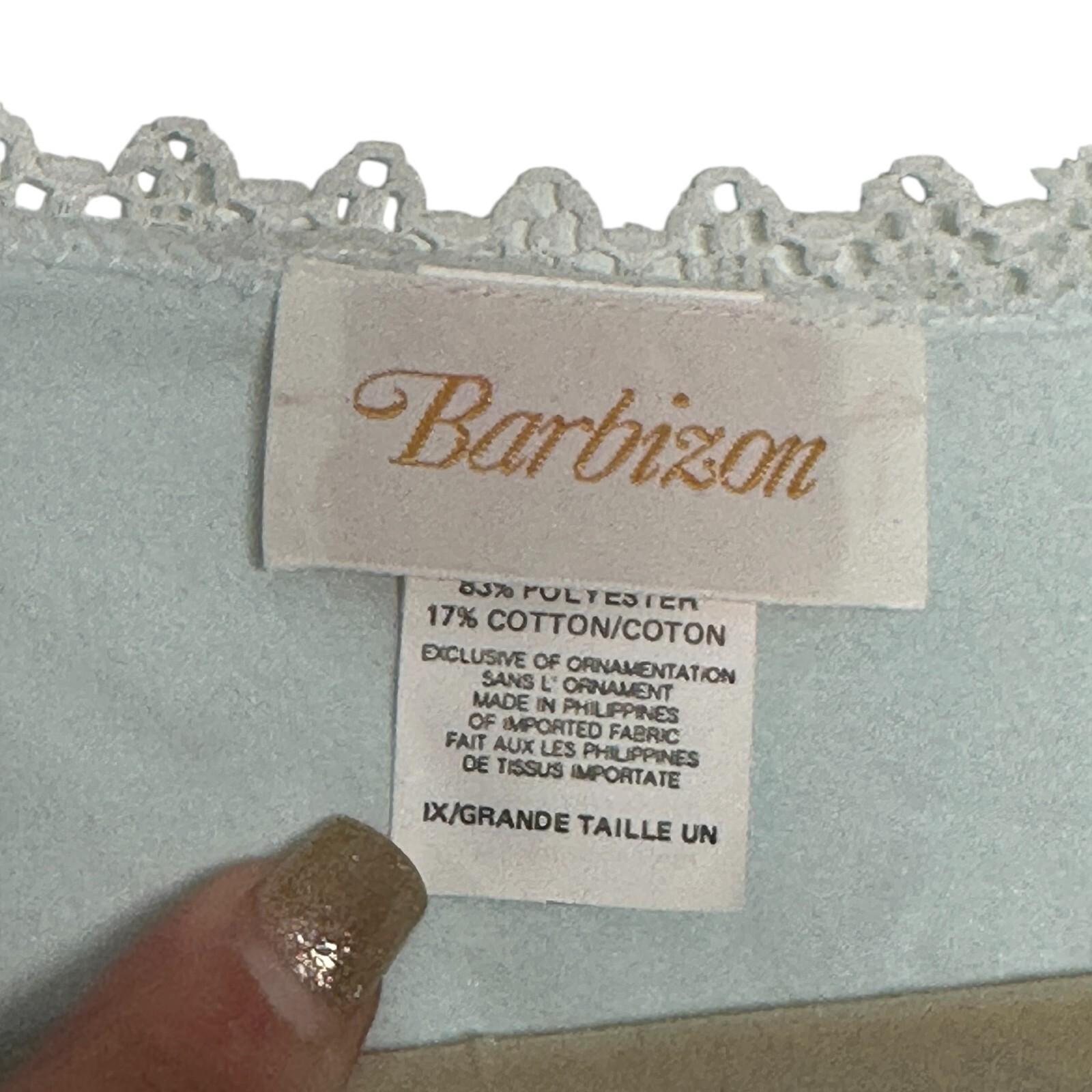 Barbizon Vintage 70s Blue Satin Super Cuddleskin Nightgown Size 1X With TAGS