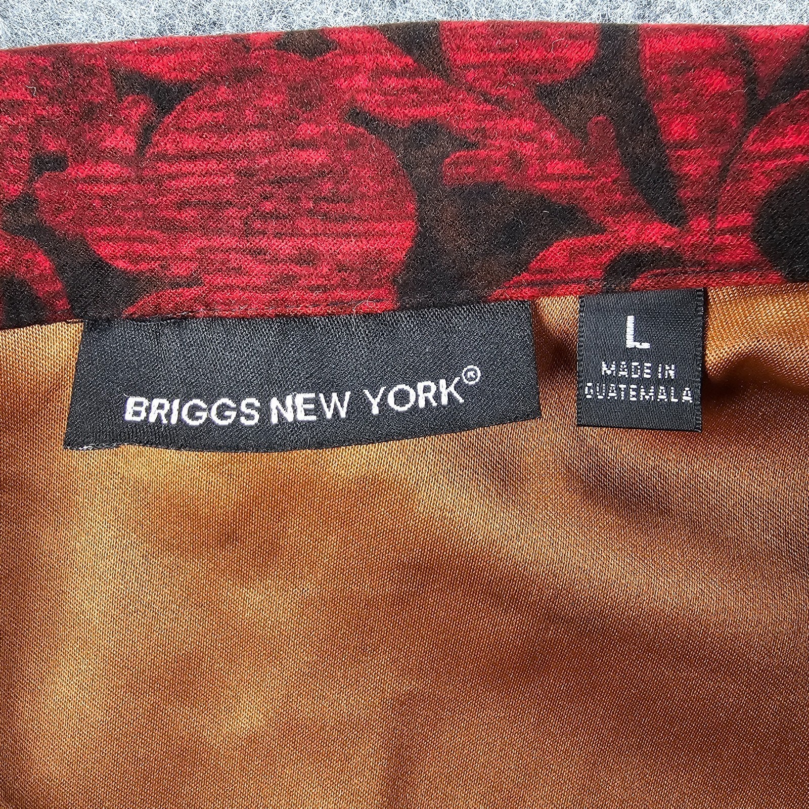 Briggs New York Suit Jacket Fall Floral Brocade Blazer Size Large Womens Vintage
