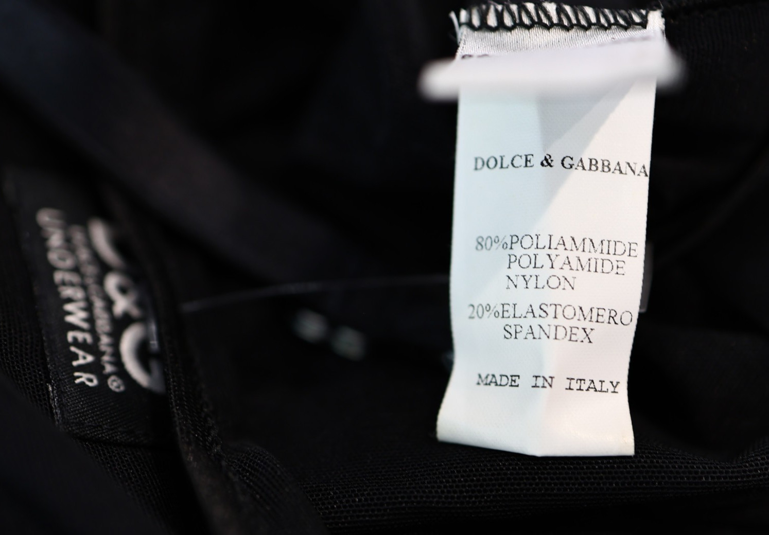 B5 Auth DOLCE & GABANNA Black See Through Y2K Era D&G Logo Nightgown Dress Sz ~4