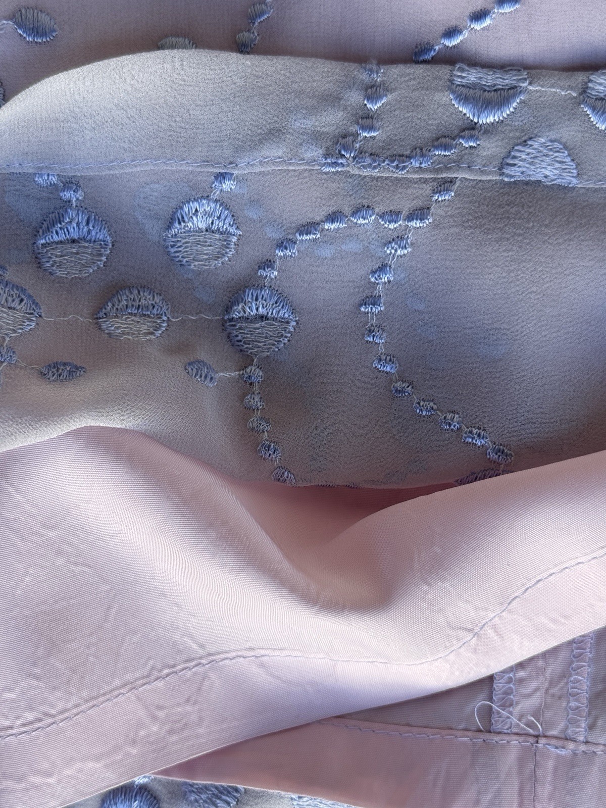 Vintage 90s TOCCA 100% Silk Blush Pink Embroidered Midi Dress Size 4 Crown Label
