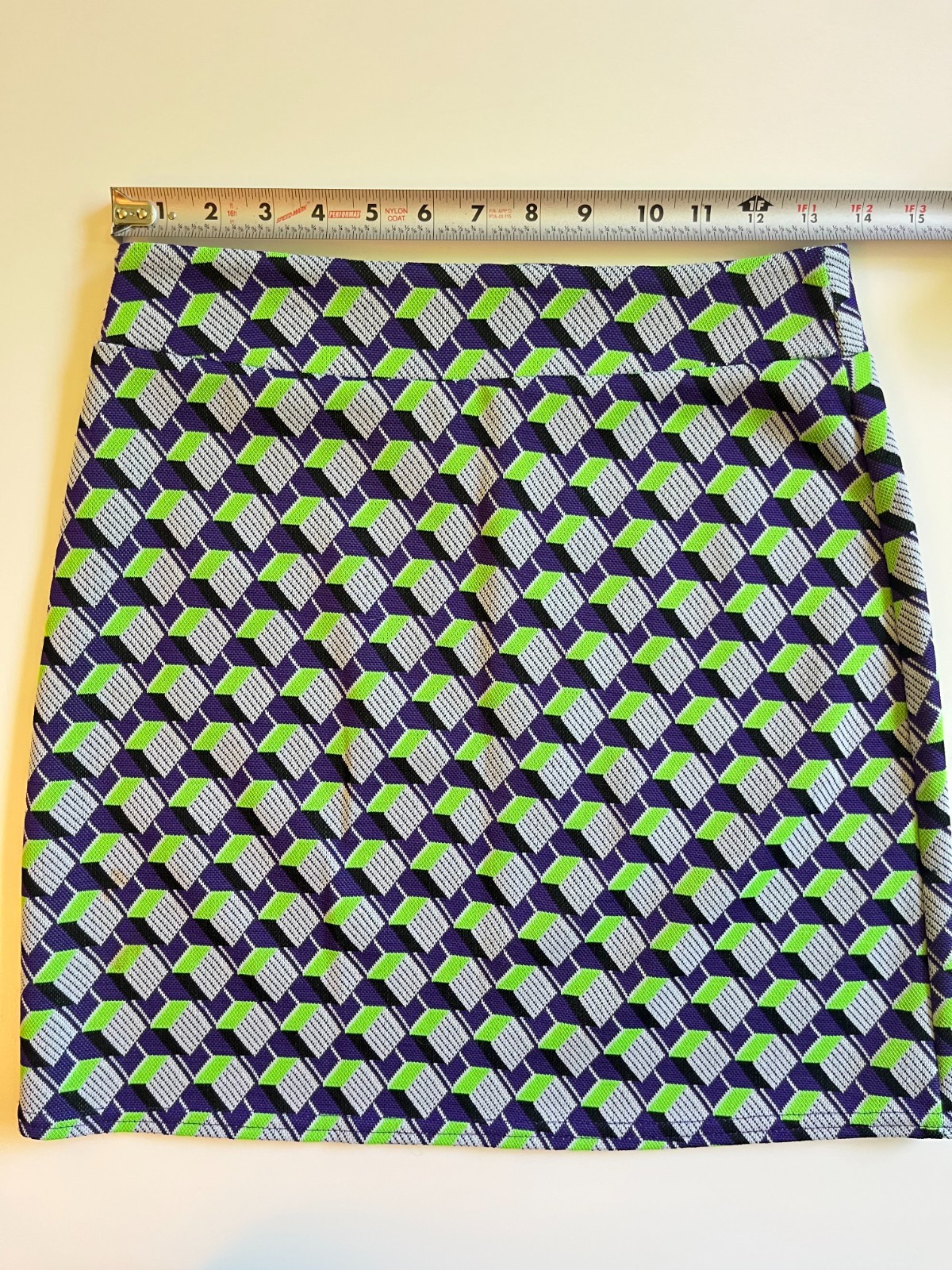 Vintage 90s Geometric Knit Mini Shirt by Daang Goodman Tripp NYC, Size M