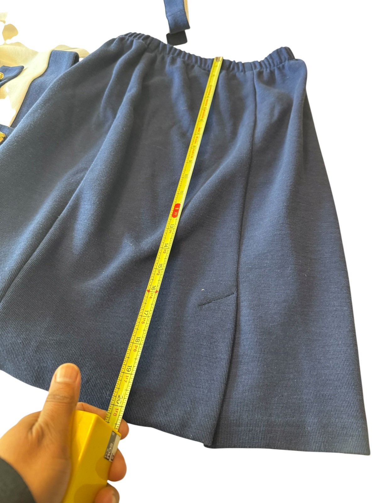 Vintage All That Jazz 2 Piece Skirt Outfit Sz 5/6 Blue/White Pre-Owned Excellent