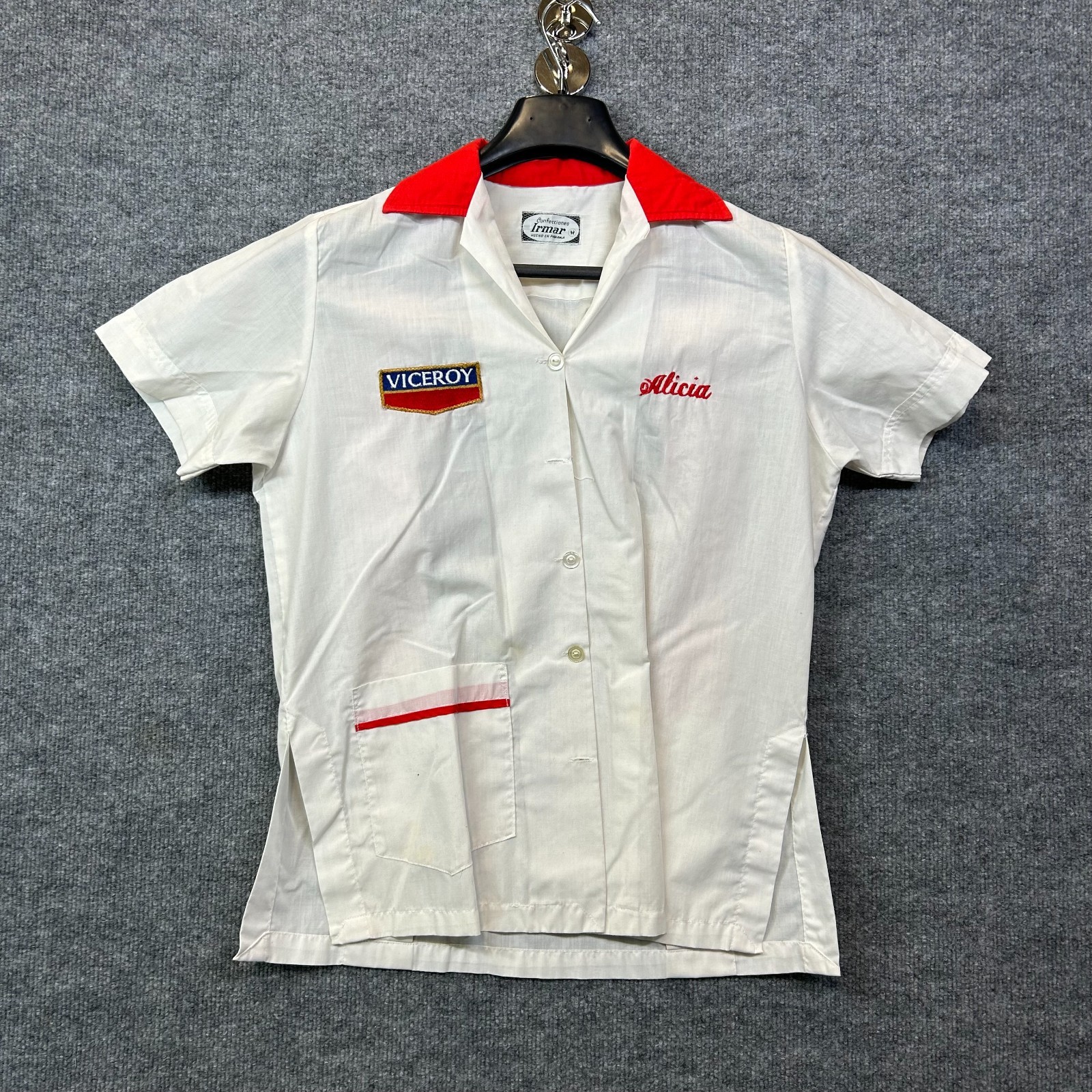 VTG Confecciones Irmar Viceroy Belmont Bowling Work Shirt Womens Ivory – Medium