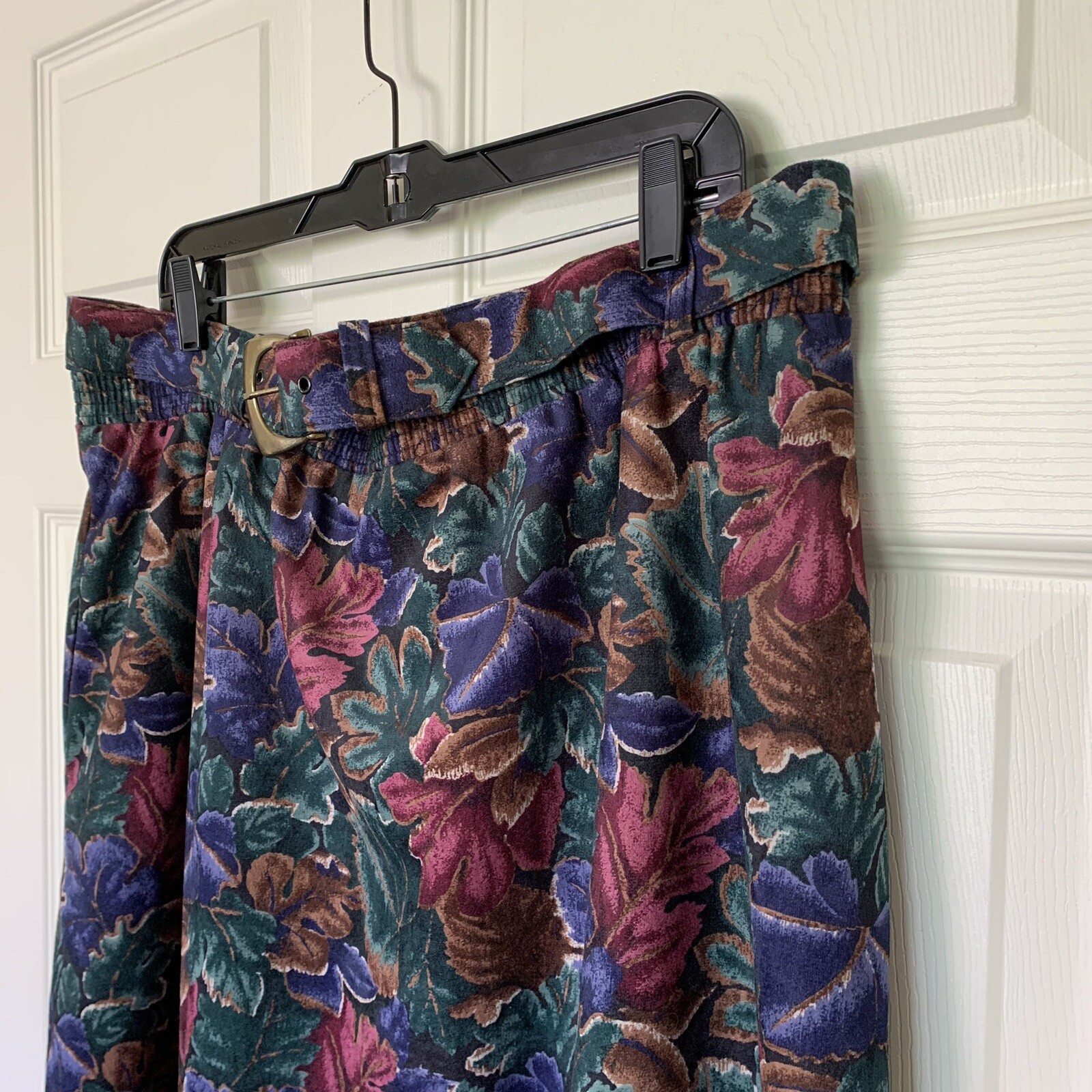 Vintage Wentworth Women 36 Gallery Autumn Leaves Skirt Union Made USA Polyester