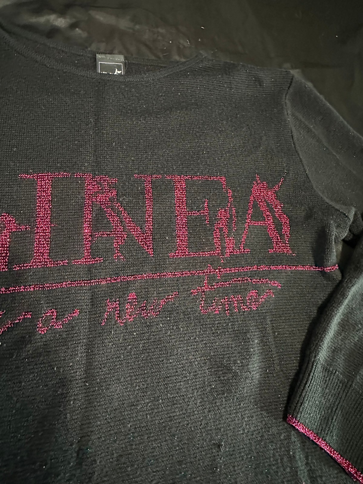 Mondi Vtg LINEA „For a new time” Women’s Sweater Size L Pink Metallic Germany
