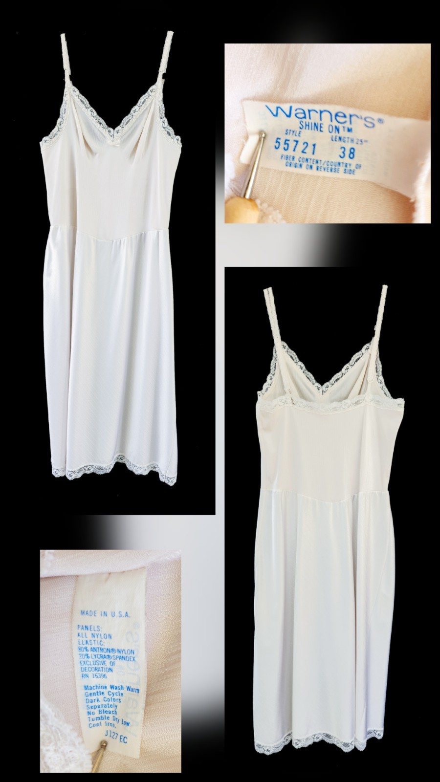 Vtg Slip Lot 5 Vassarette Lily Of France Maidenform Warners Half Full Cami