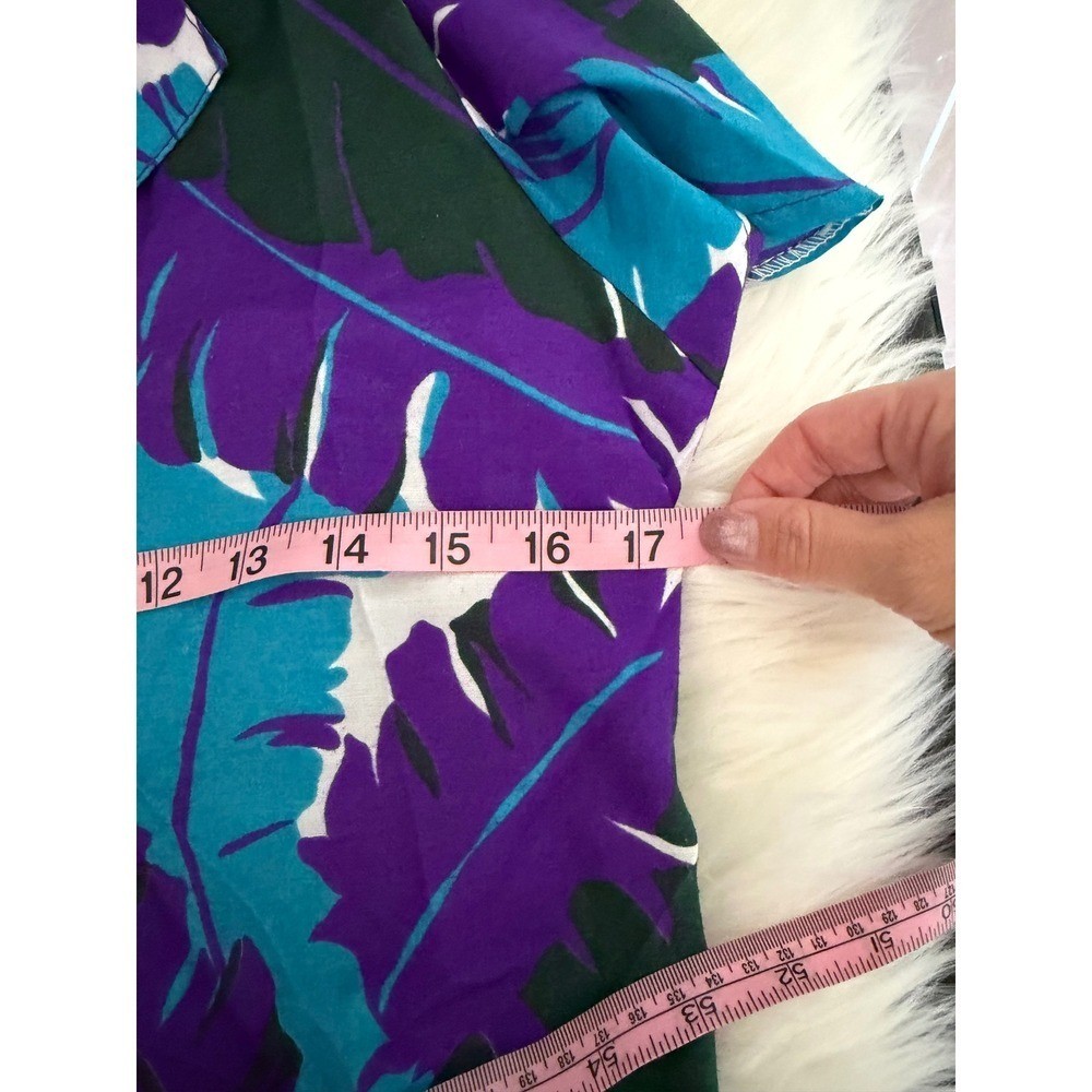Vintage 1970’s Irene Kasmer – Tropical Floral Button Down Cropped Blouse