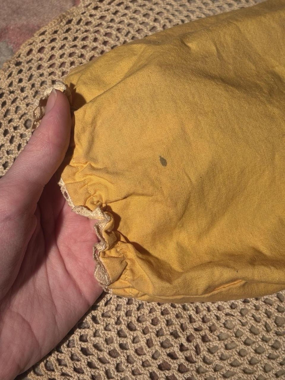 Vintage 1970s 100% Cotton Mustard Yellow Western Costume Blouse, Size M