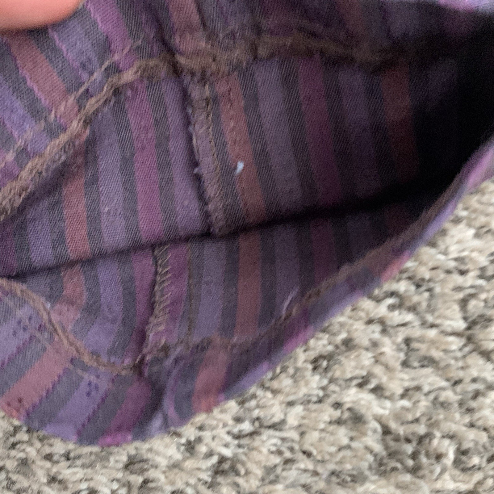 Vintage Happy Legs Pants Parachute Pleated High Rise Purple Black Small