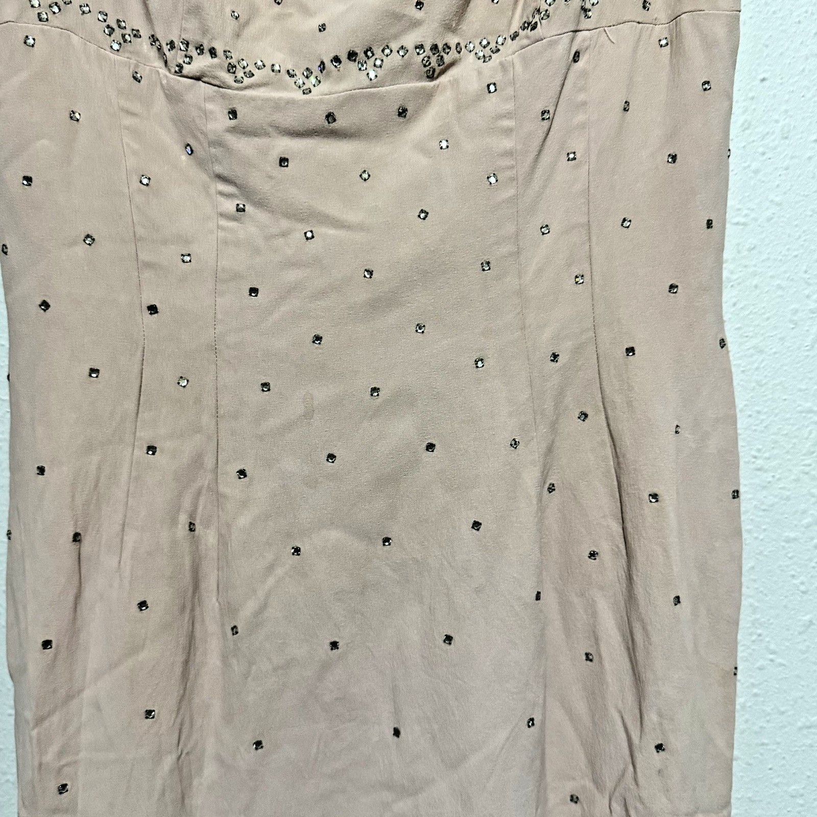Vintage 50s 60s Beaded shift cocktail Dress pink size Small 5:30 Fashions XS