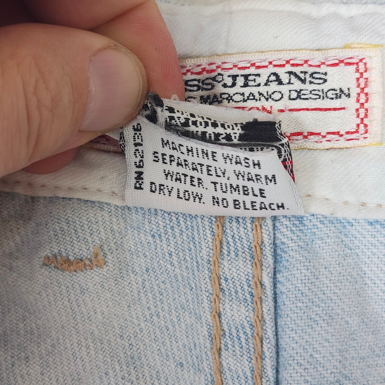 Vintage Guess Jeans George Marciano High Rise Button-Fly Tapered 31×31 USA 90s