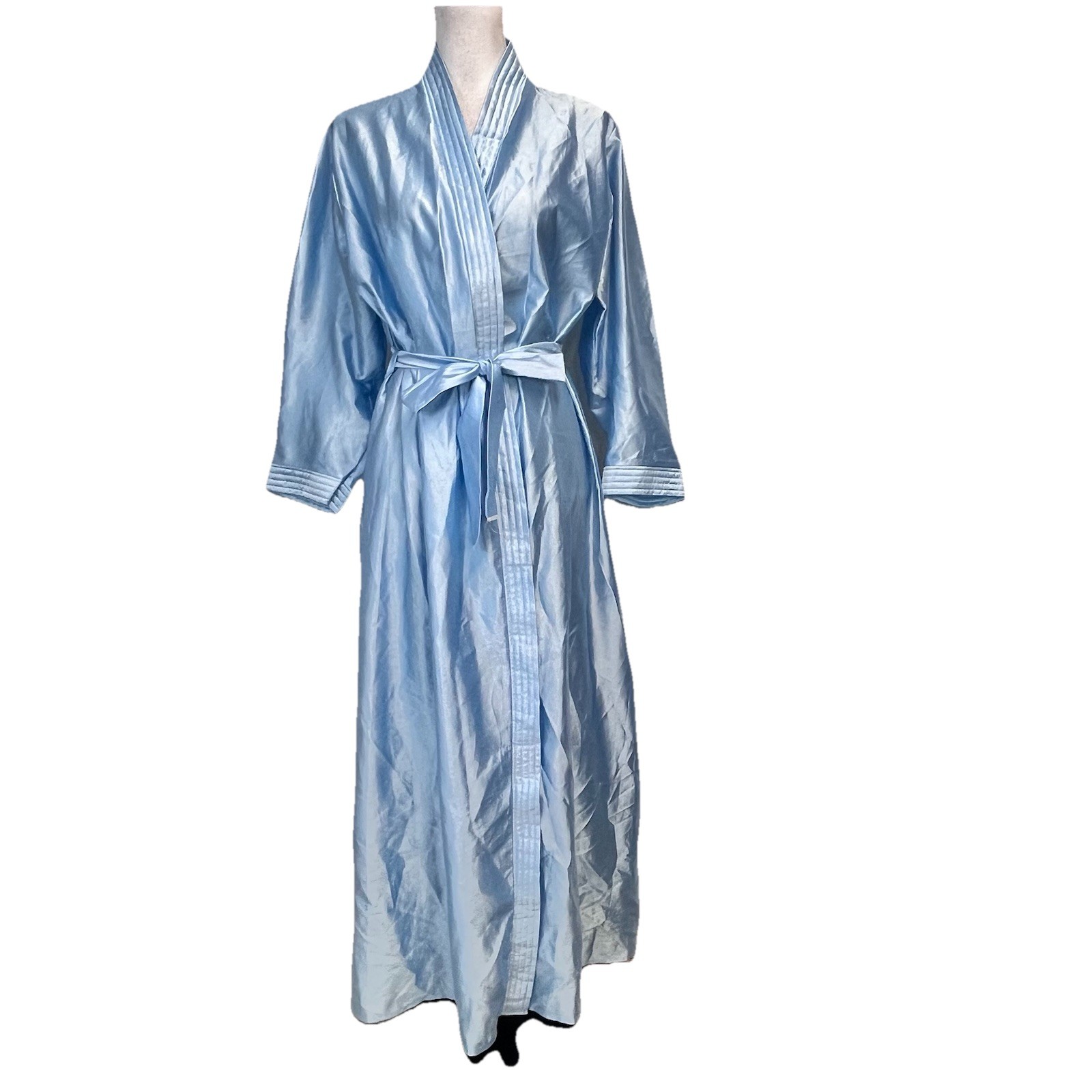 Vintage Anthony Richards Long Robe Plus size 2X Baby Blue Shimmery Lounge Wear