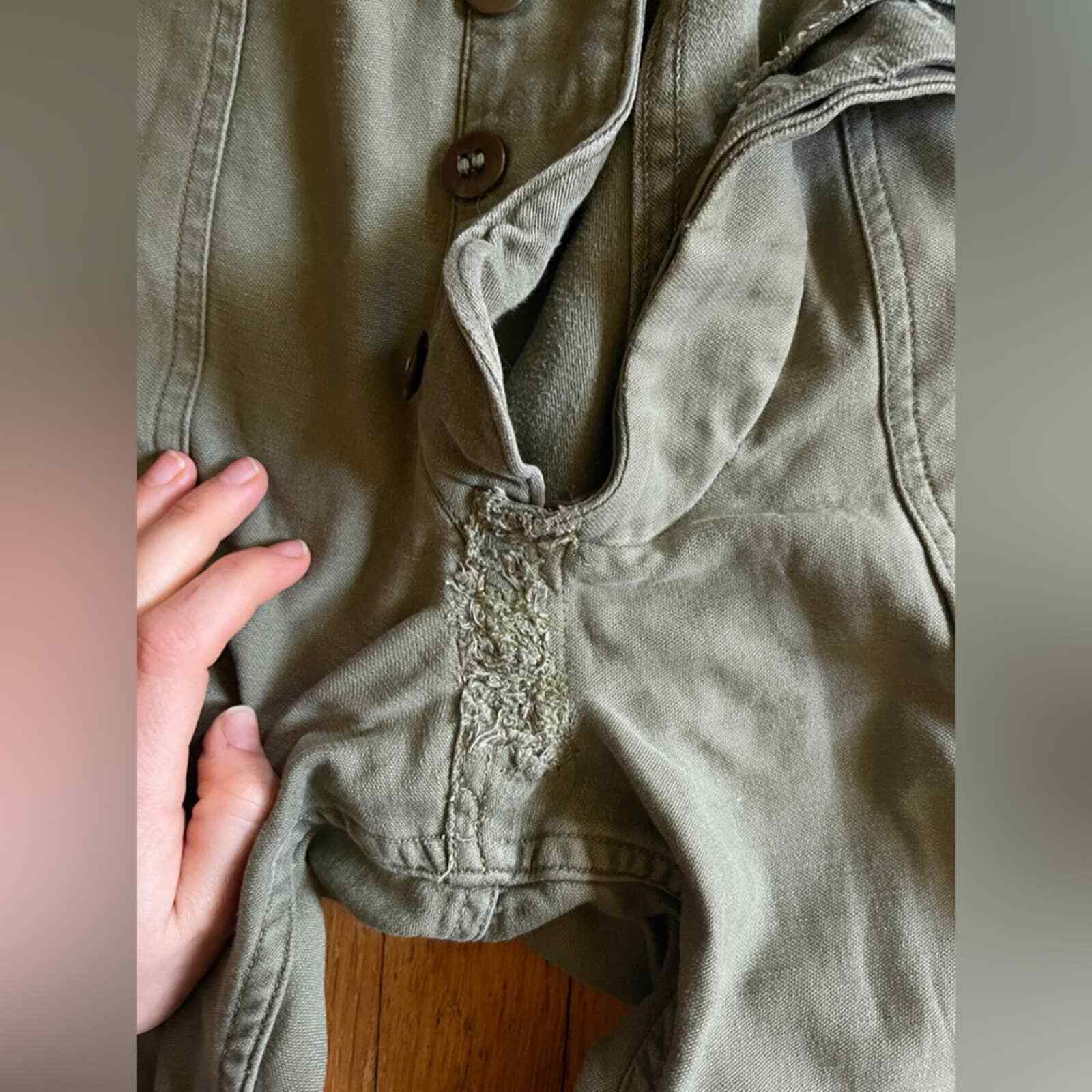 50s Vintage Korean Era Cotton Sateen Pants