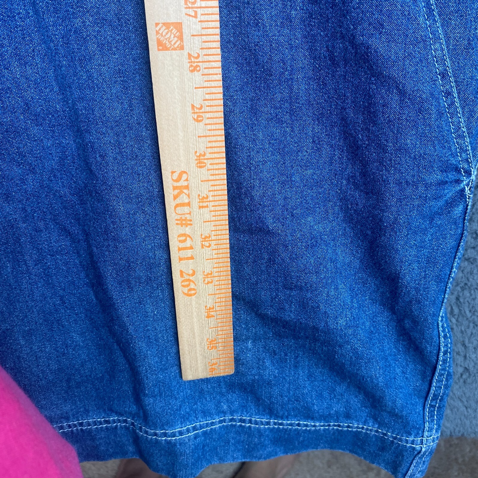 Vintage 90’s FADS Medium Wash Denim Mom Button Up Denim Dress Size 6 Cottagecore