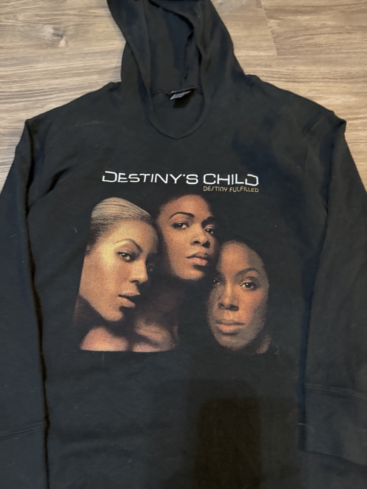 Vtg y2k Destiny’s Child Tee Beyonce’ Band 90s Concert Large USA Rap Hooded Shirt