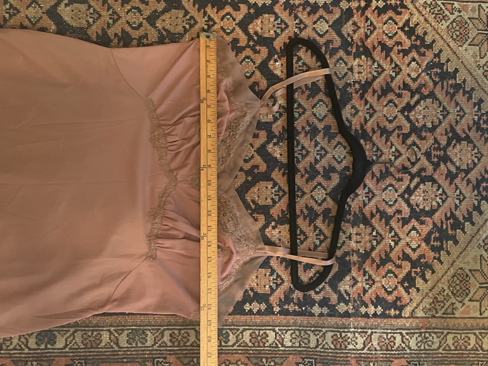 Vintage Van Raalte Suavette Full Slip Mocha Mushroom Brown Lace Size 40, 07206A