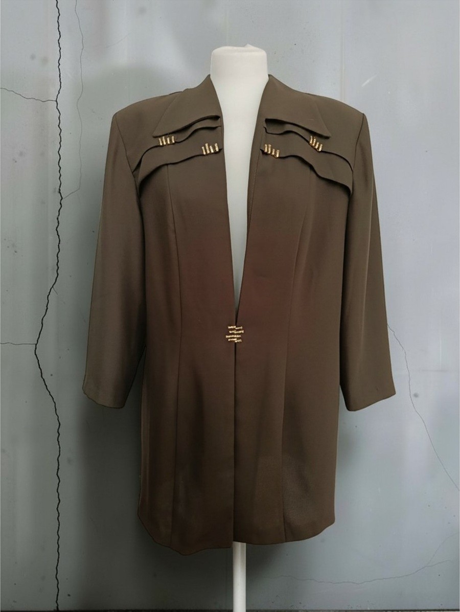 Joseph Ribkoff Canada Blazer Avant Garde Deconstructed Corpcore Lagenlook XL 44