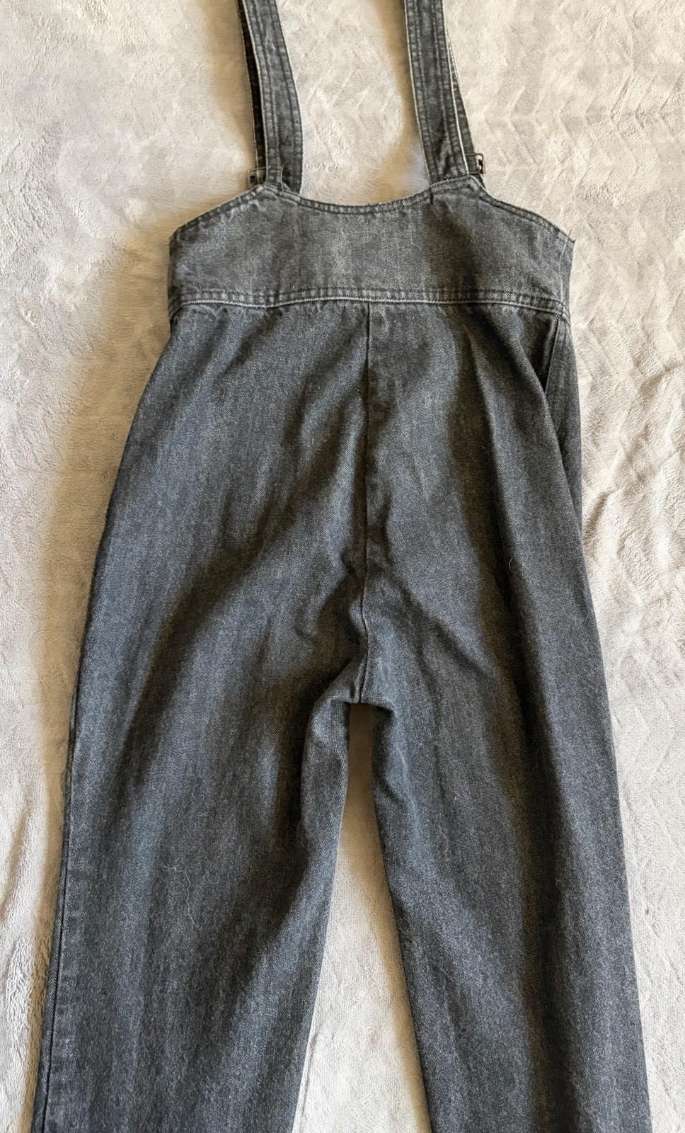 Vtg Fredericks 80’s Denim Suspender Overall Women’s High Waist Jeans Black 11/12