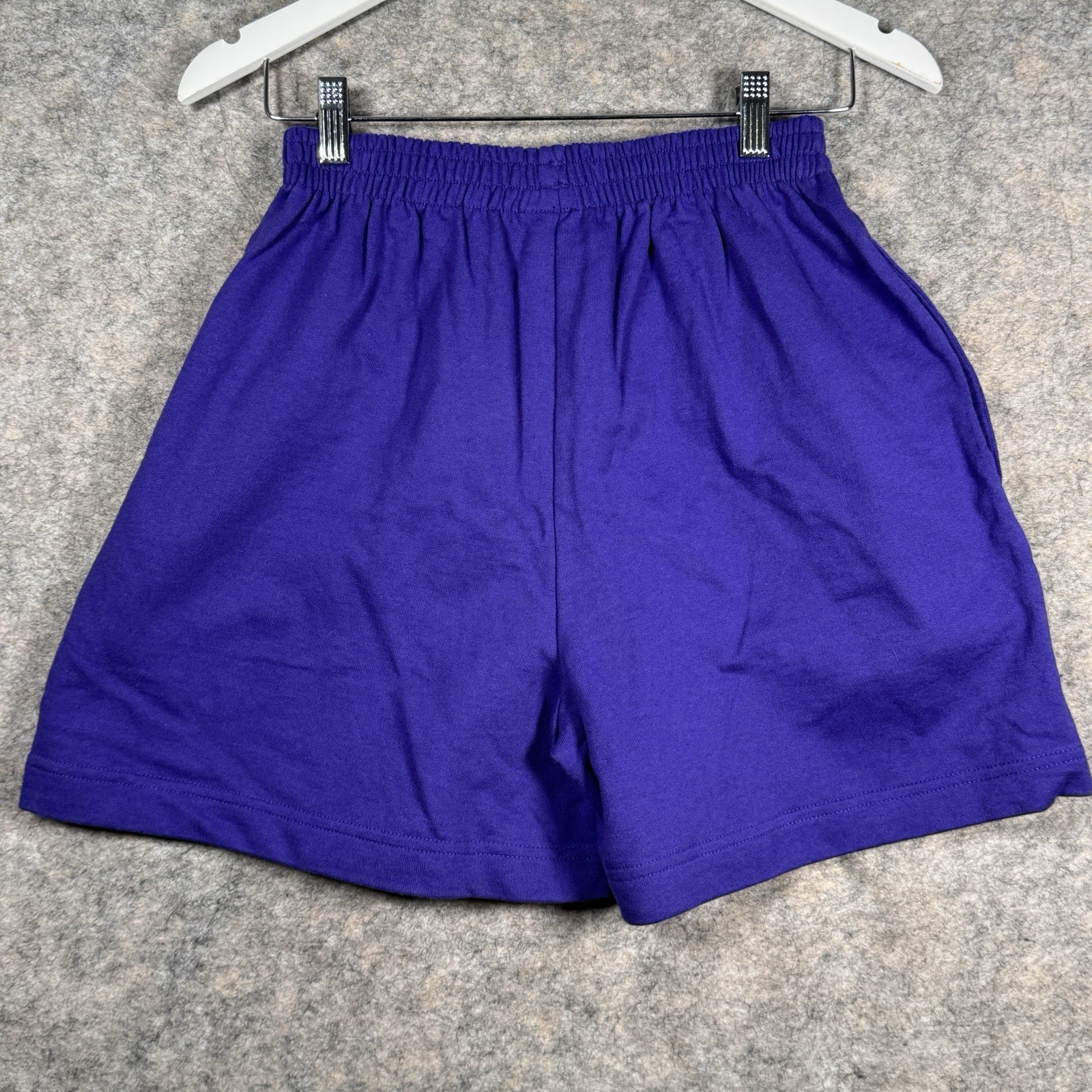 Vintage 90s Womens Avia Purple Sweat Shorts Size M 24×16 Pattern Elastic Waist