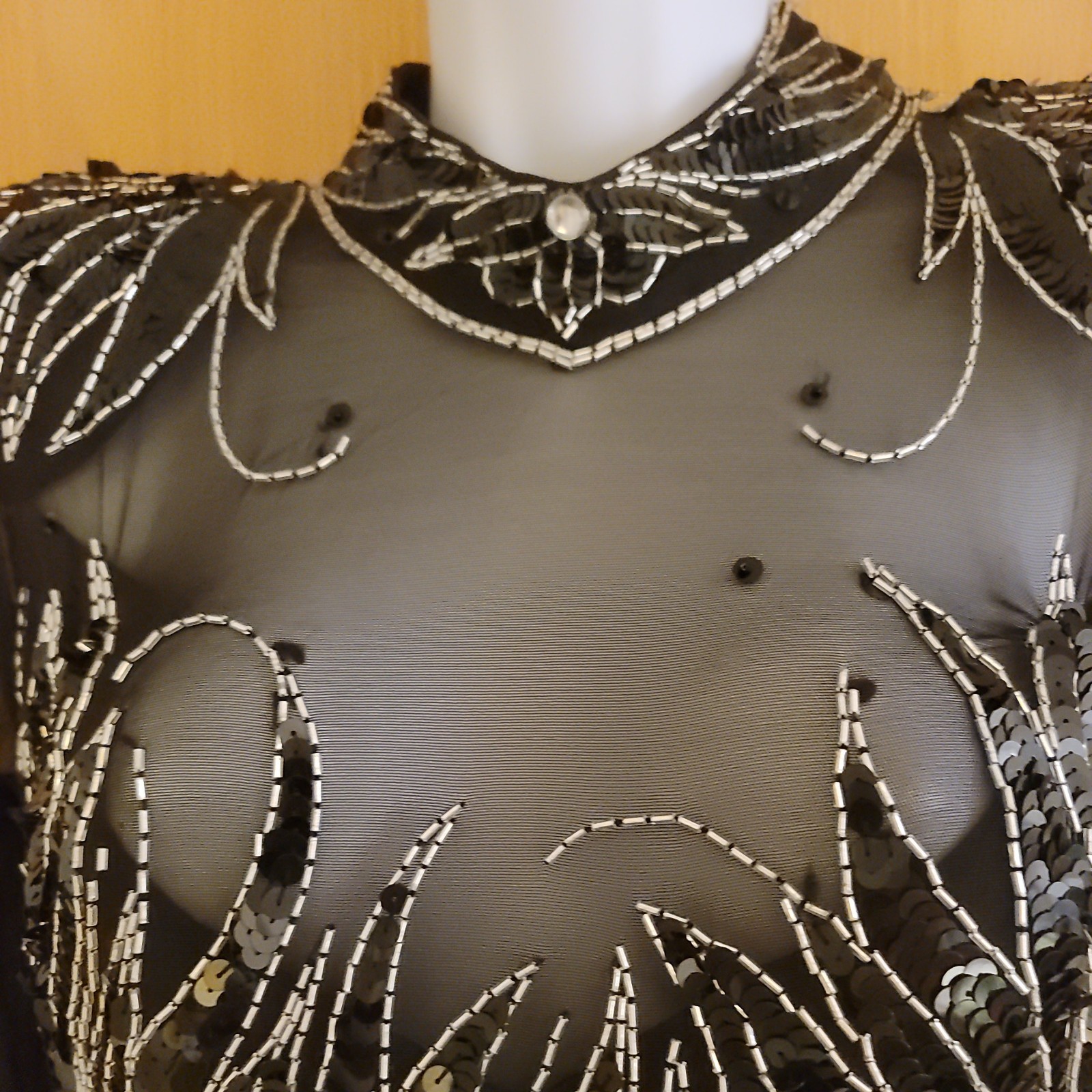 VTG VINTAGE Casadei Women’s Vintage Dress GLASS beaded Size 8