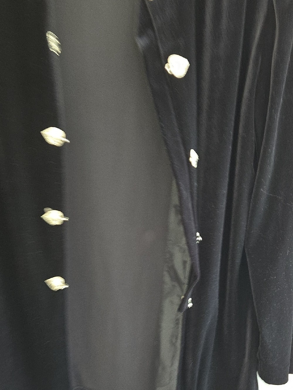 Vintage J.B.S. LTD Black Velvet Blazer – Gold Jewel Buttons – Size 16 –