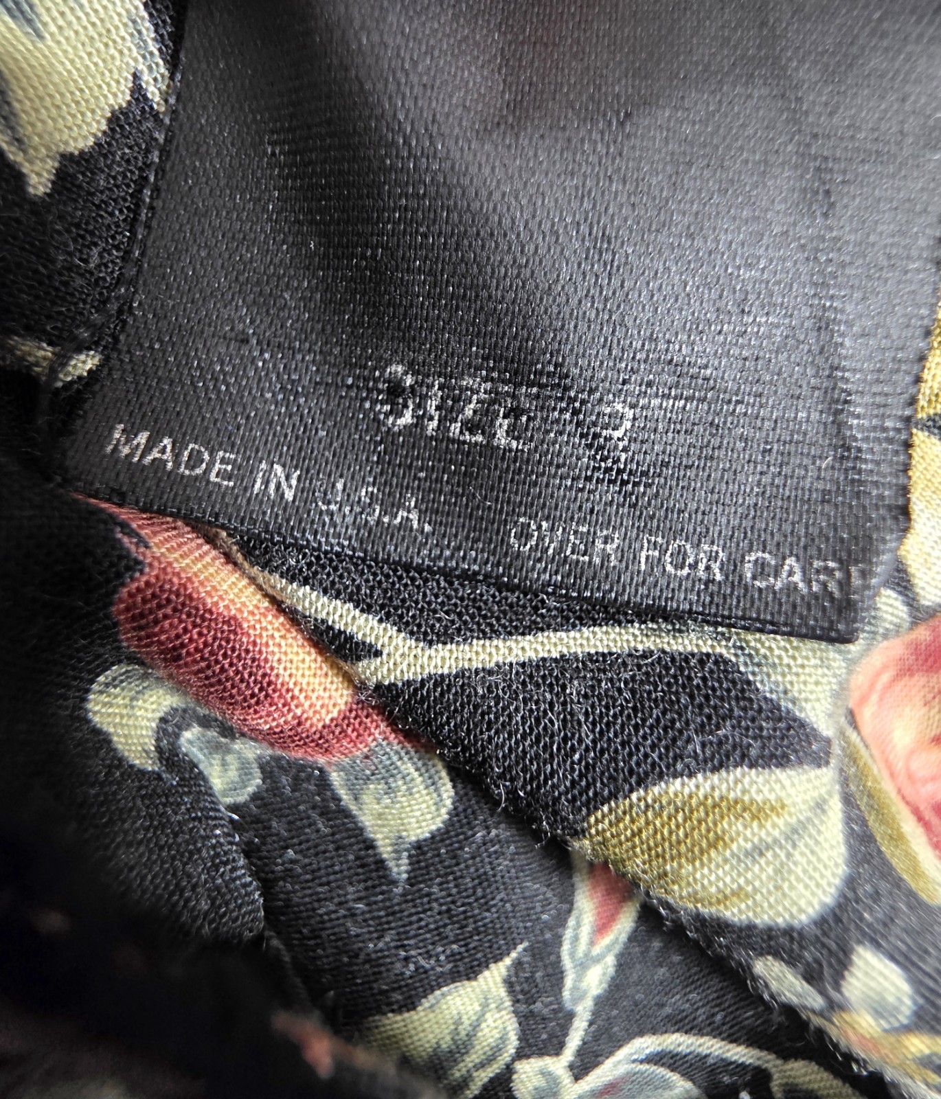 Size XS- Vintage 90s By Choice California Floral Rayon Dress Black Rose Mini