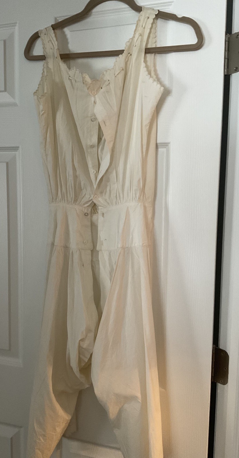 Antique Edwardian one piece undergarment Split crotch Bloomer XS