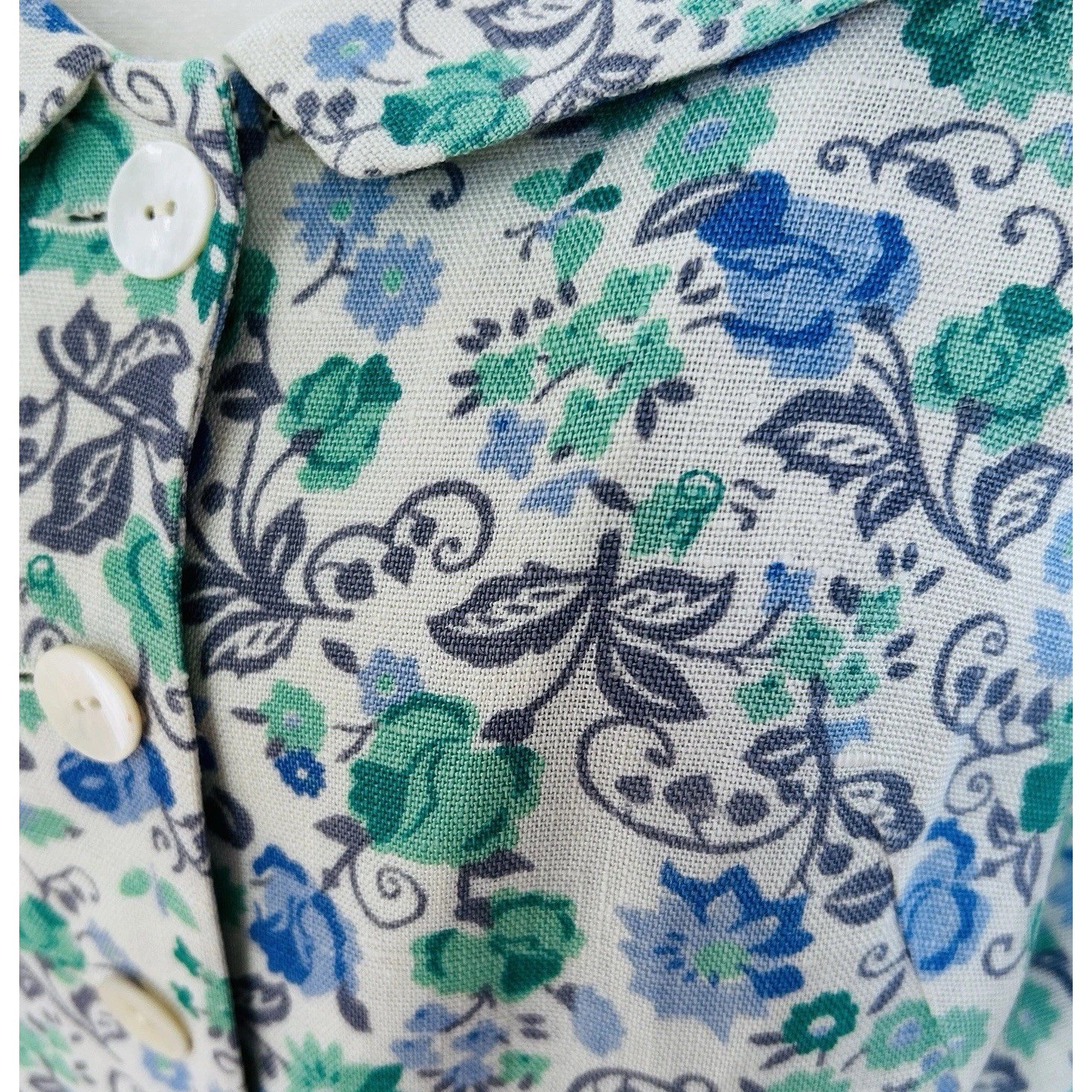 Vintage I Magnin Midi Dress Small Floral Cottage Easter Tea Party Feminine Retro