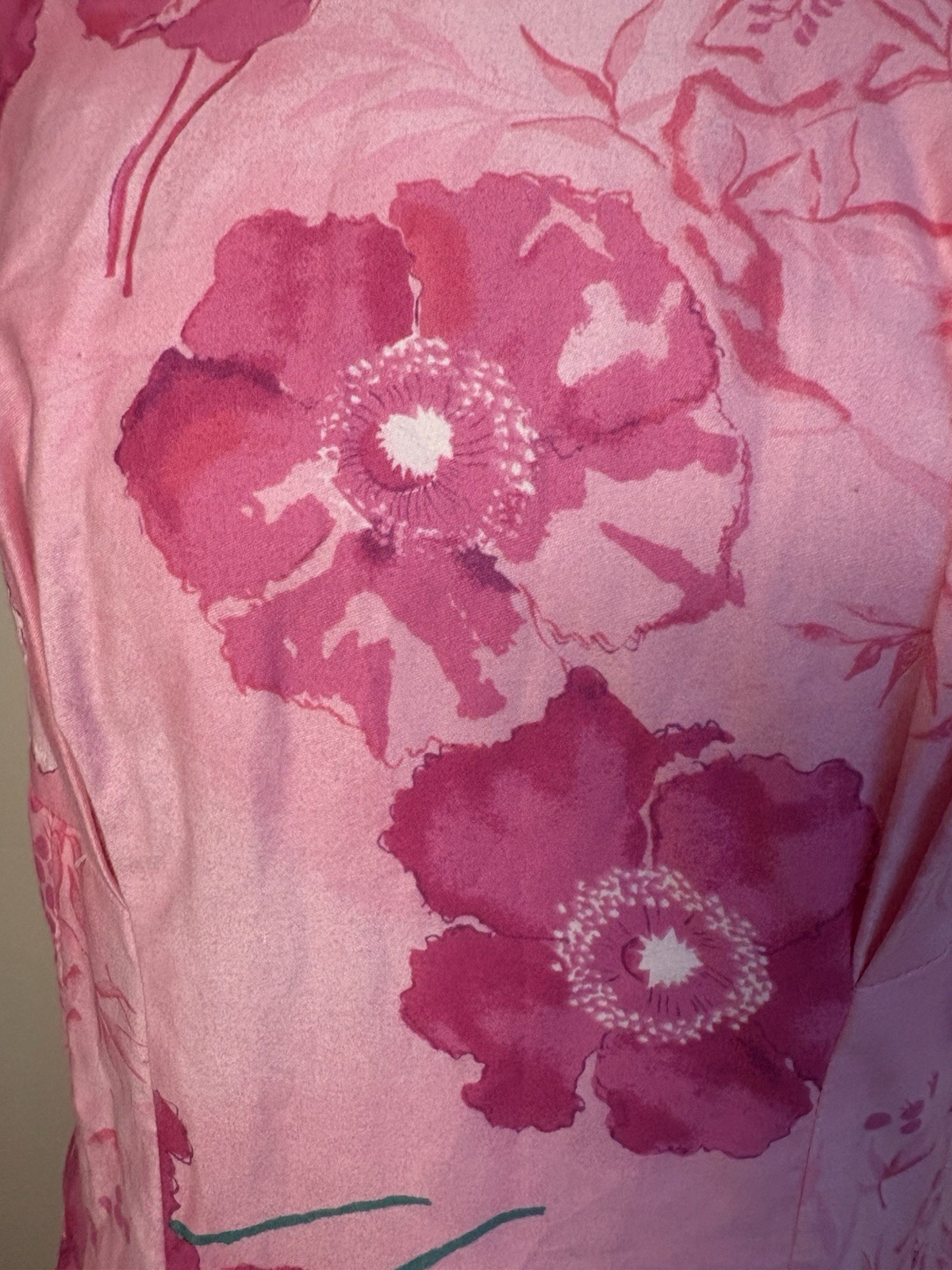 Paradise Hawaii Vintage 60s Pink Floral Dress