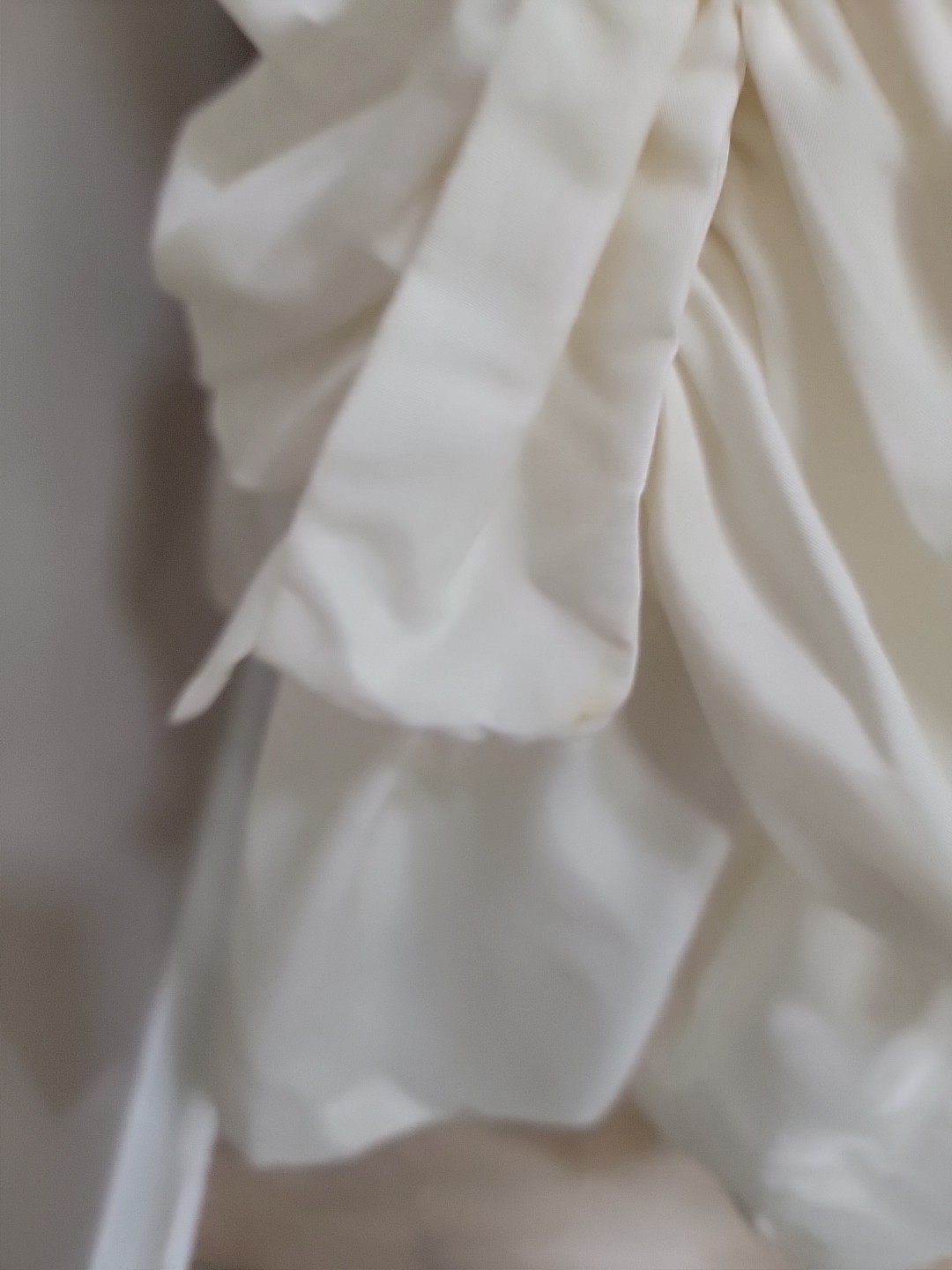 VTG Alfred Werber Mid Century Wedding Dress Short Sleeve Bridal Gown Ruched Bust