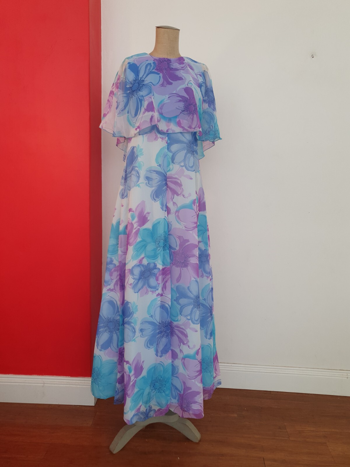 VINTAGE 70s DORSAM Maxi Dress XS-S Fits AU 8 RARITY Cocktail Party