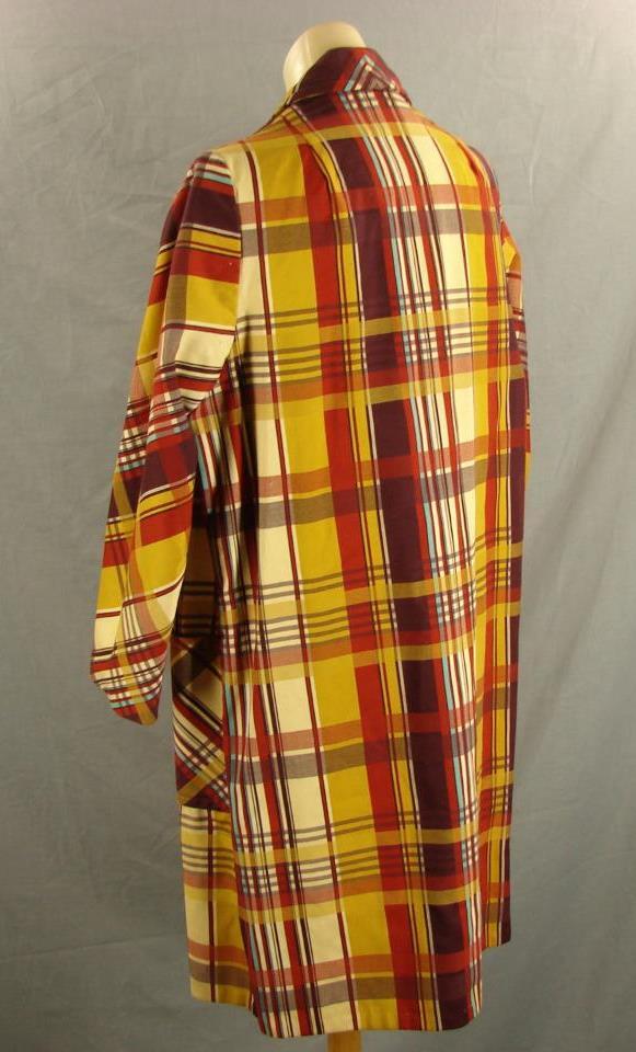 Women’s 70’s Vintage TUXSTER All Purpose rain Coat gaudy plaid Small