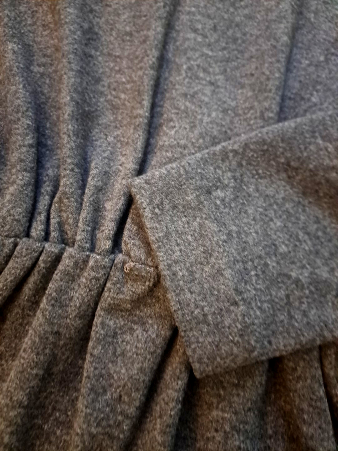 Vintage Willi of California Dress Womens Gray 80s Sweatshirt Elastic Waist M