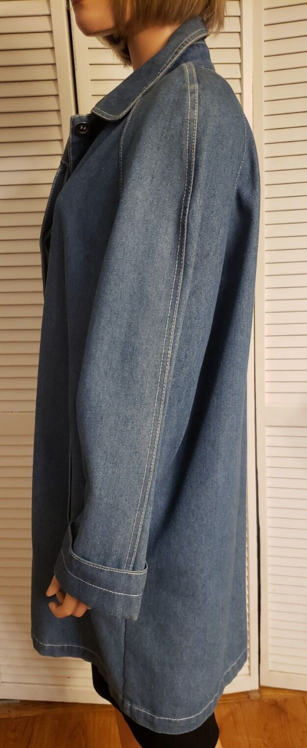 Vintage Carriage Court Casual Denim Coat Jacket made in Hong Kong Sz L