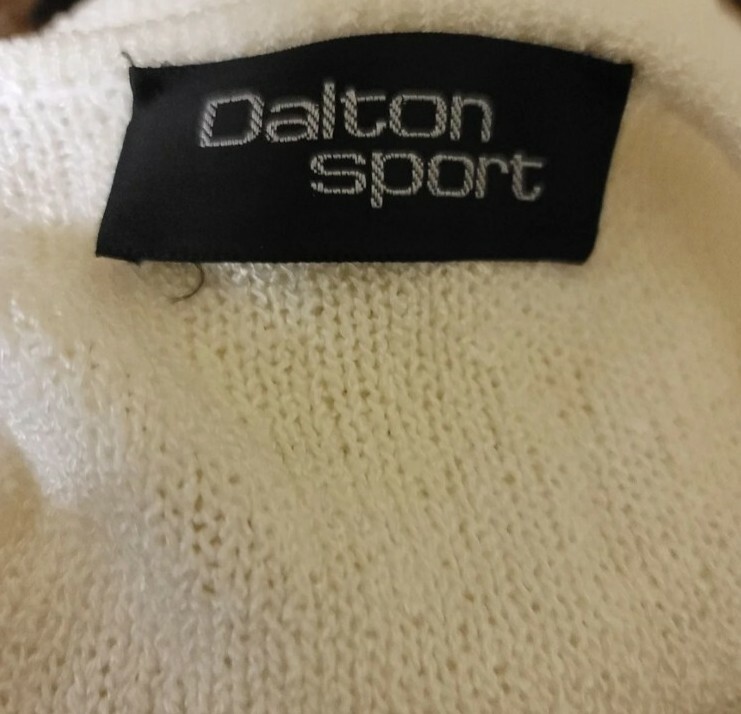 Dalton Sport Vintage Womens Size 10 Small Cream Silver Beaded Dressy Top