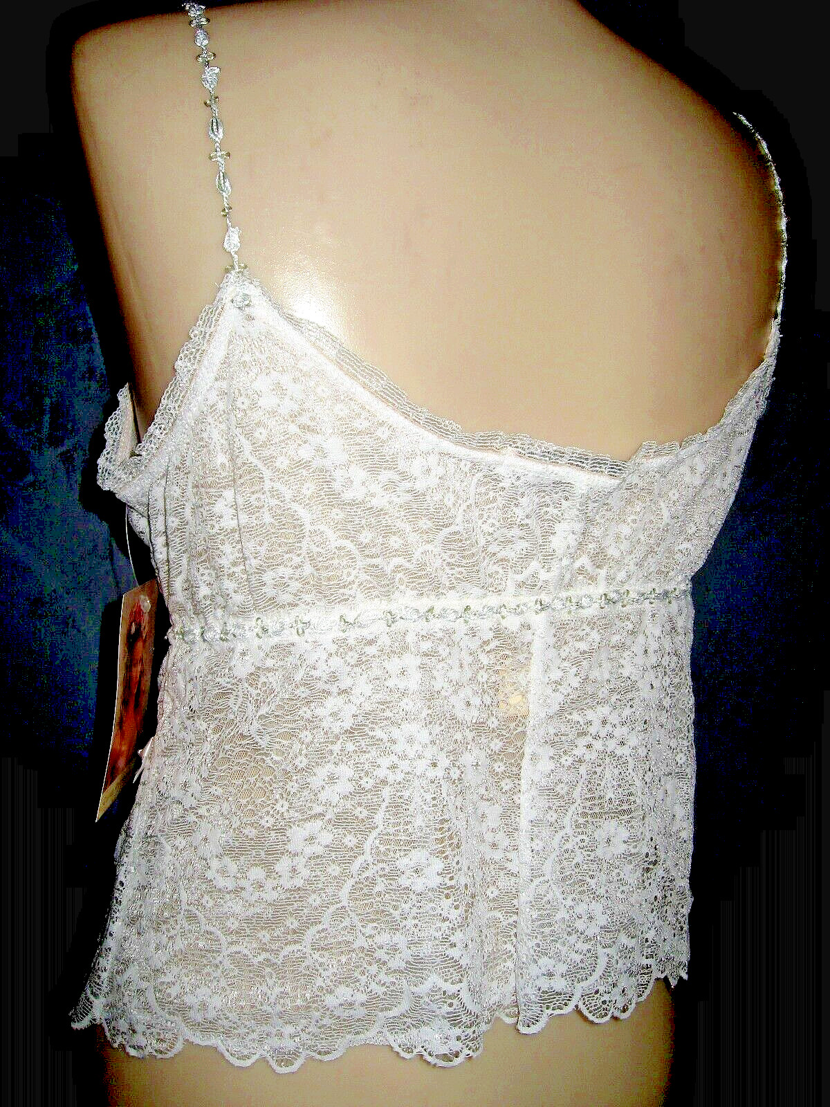 Claire Pettibone Luxury Lingerie Lace Cami White Crop 34 Jana S Bridal Retro NWT