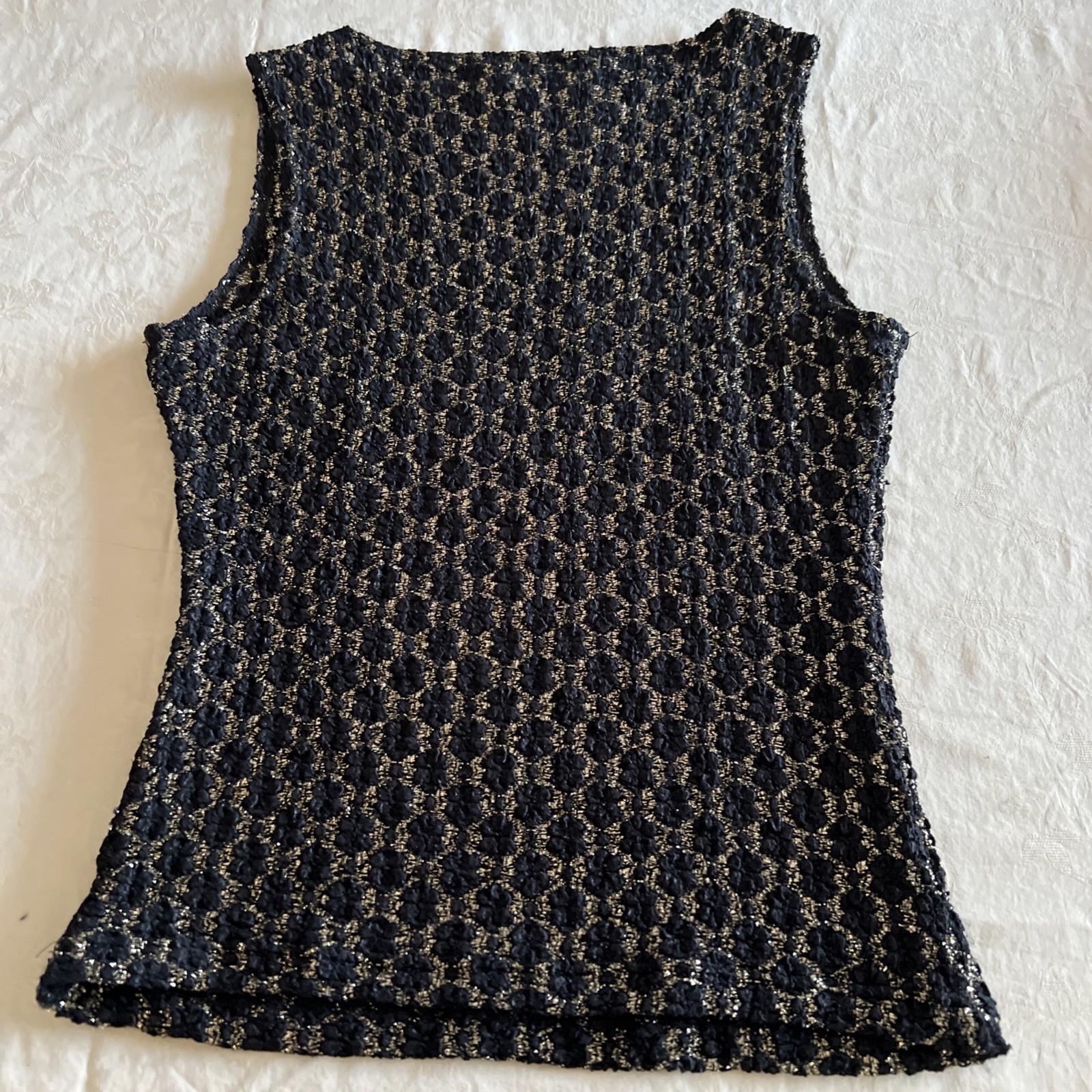 Vintage Black And Gold Top