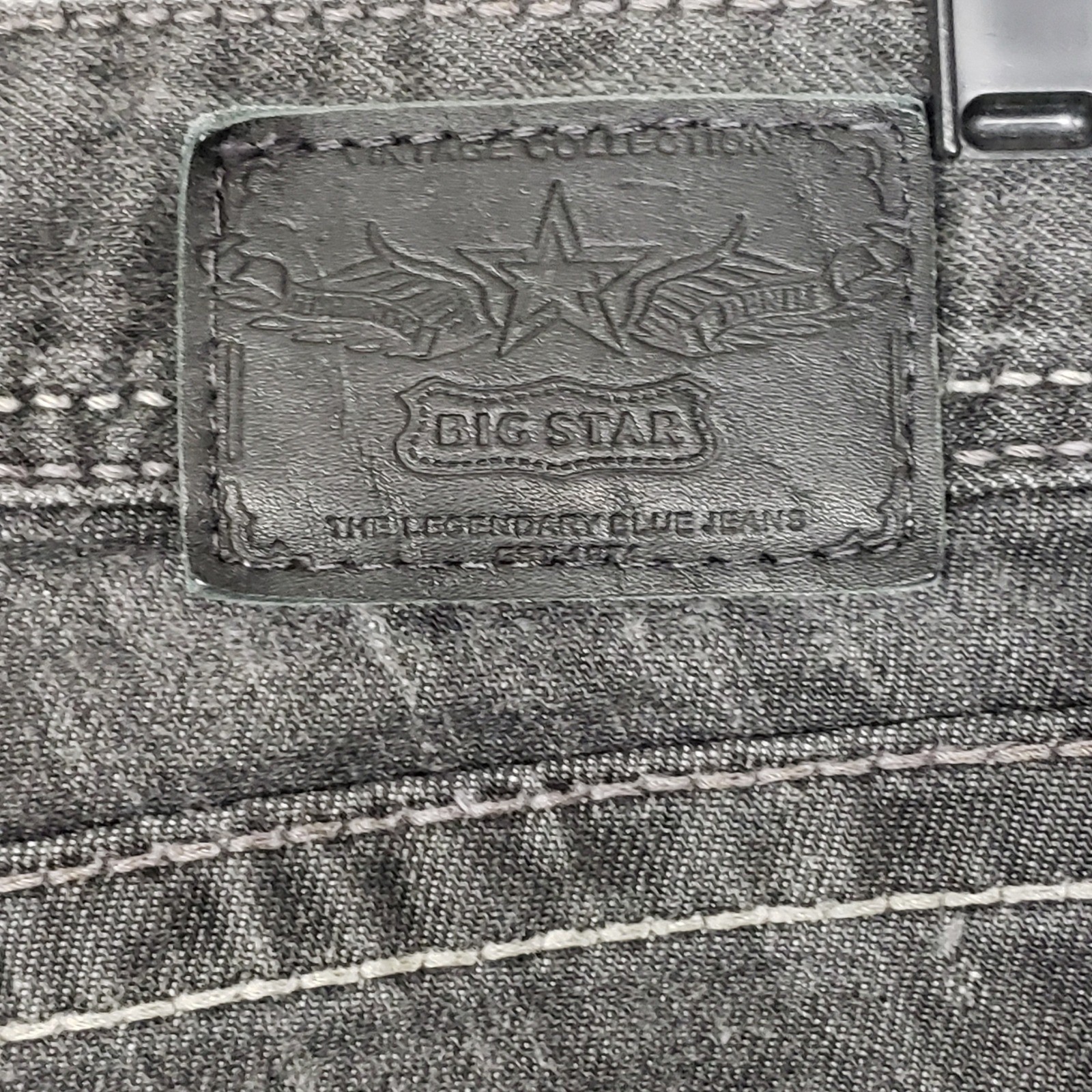 Y2K Big Star Sophie Bootcut Jeans Black Denim Grunge Western Distressed Size 25L