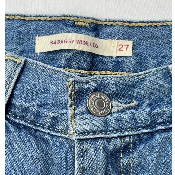 Levis 94 Baggy Wide Leg Jeans Light Wash Y2K Retro 90s Skater Denim