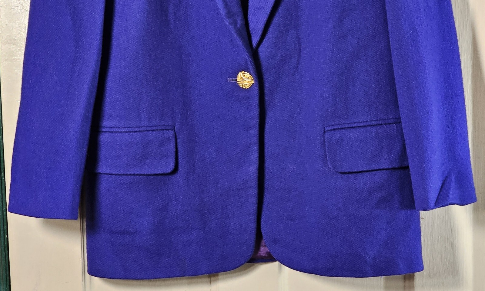VTG Lynn Greene Blazer Richard Neal Women’s Size 6 Inidgo Purple Wool Lined