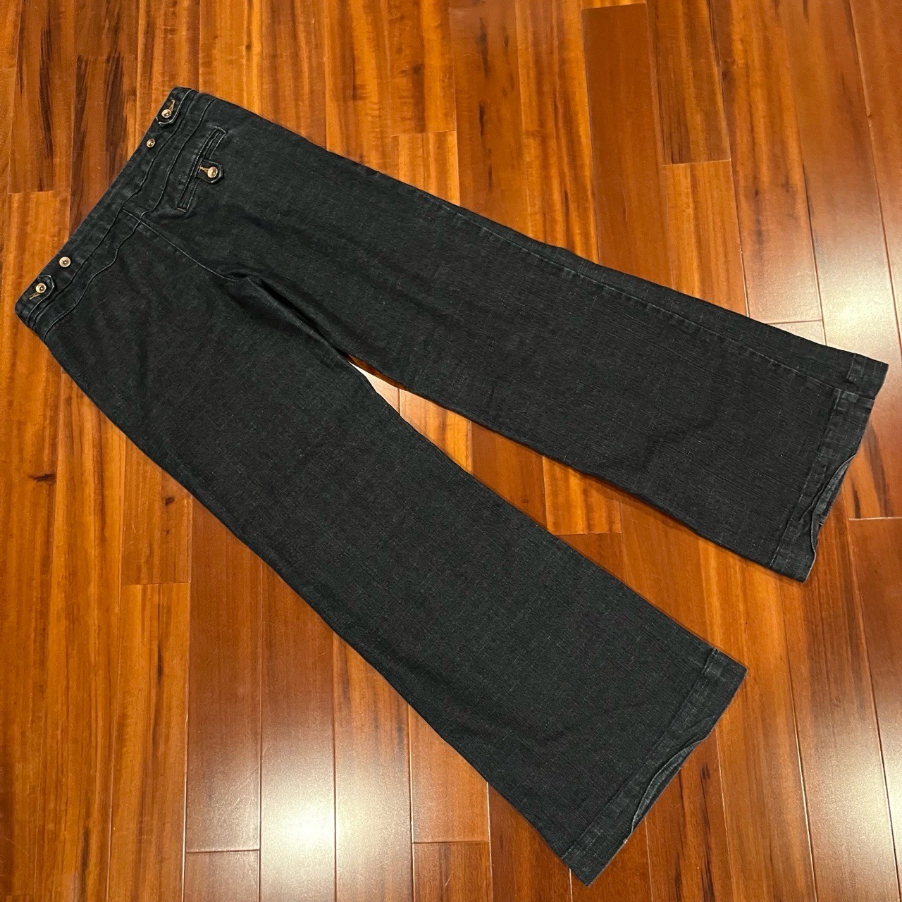Paris Blues Dark Blue Jeans Wide Leg Y2K Denim Trouser Pants Size 9