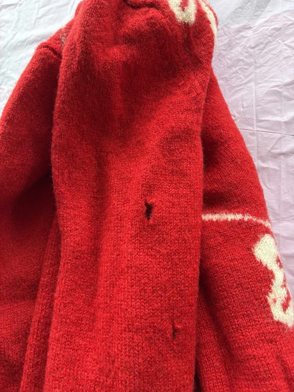Pringle of Scotland Vintage Sweater Retro Red Wool Knit Crewneck Pullover Sz S