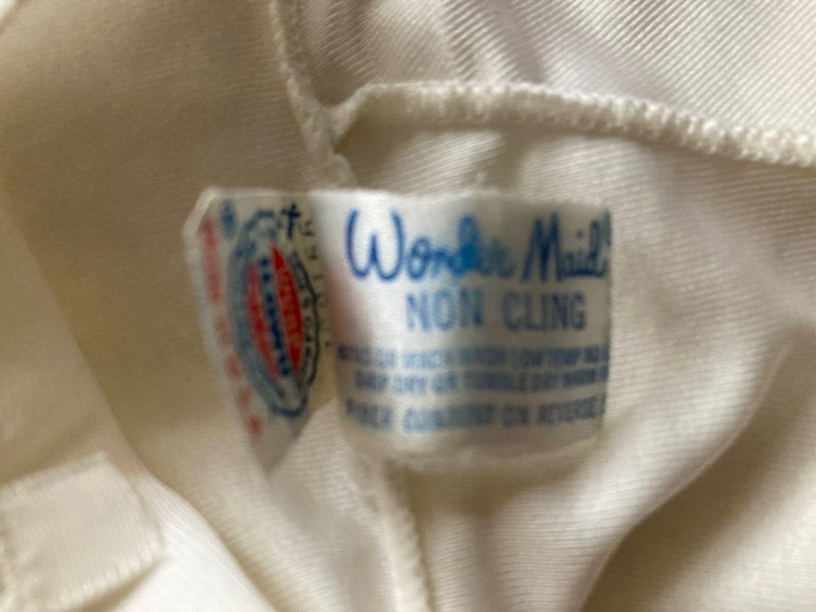 Wonder Maid Non-Cling White Full Slip w/Bodice&Hem Lace Size 34 T (Style 2996)