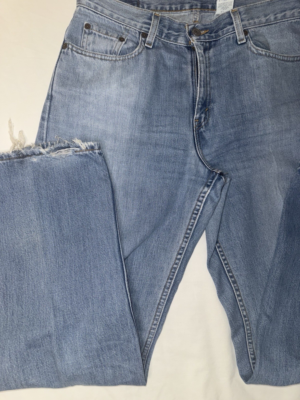 VTG Levi’s 577 Jeans Womens 10 M Loose Fit Y2K Distressed Blue Denim 31×30