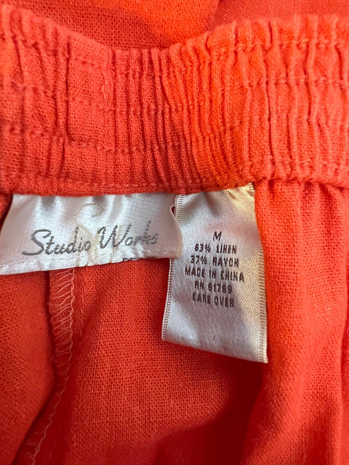 Vintage Studio Works Size Medium Orange Pants With Pockets 2Pc Set Casual Work