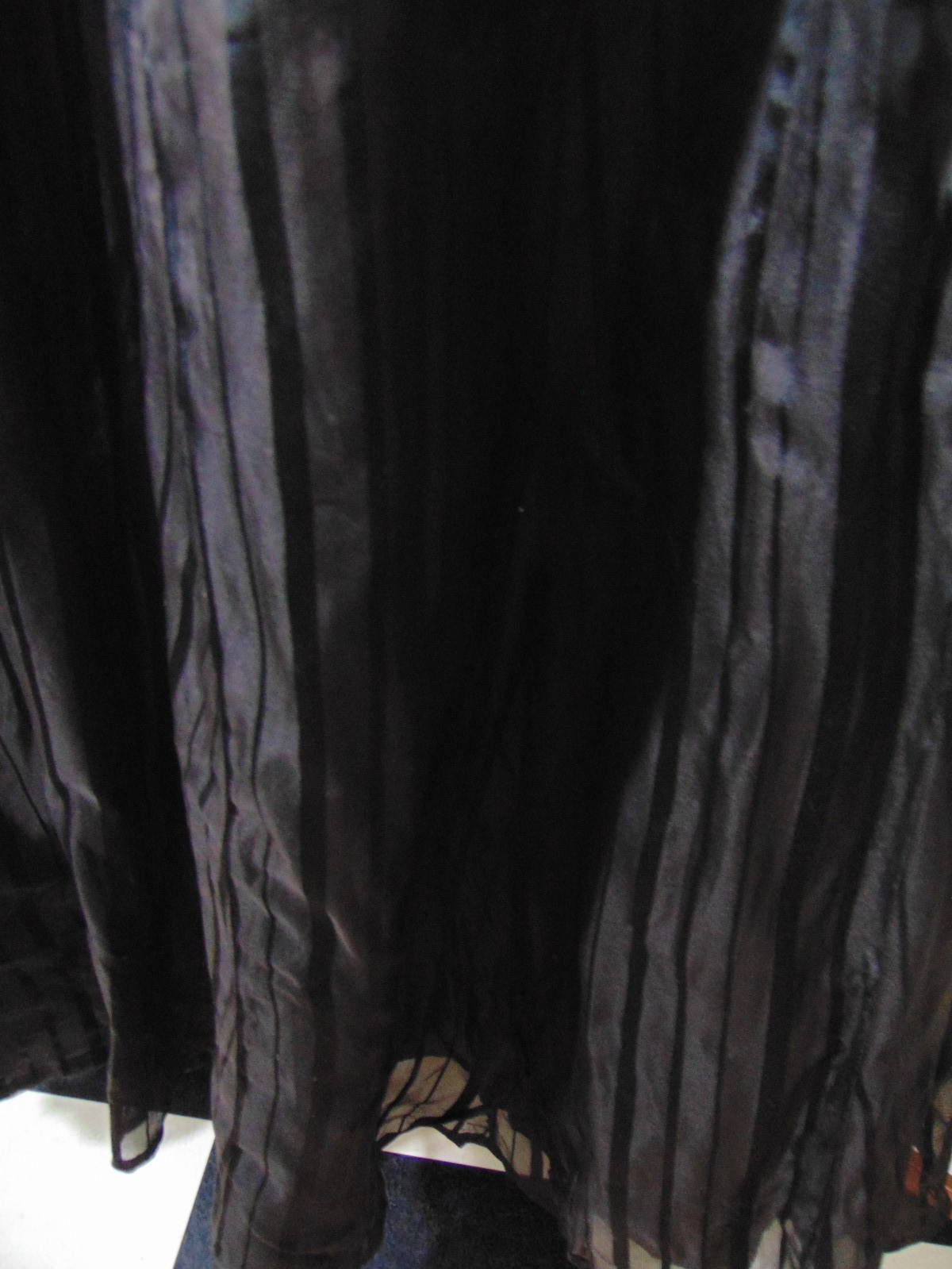 1940s Evening Gown -Black Rayon Voile w/Cream Lace -S- ROMANTIC – SALE