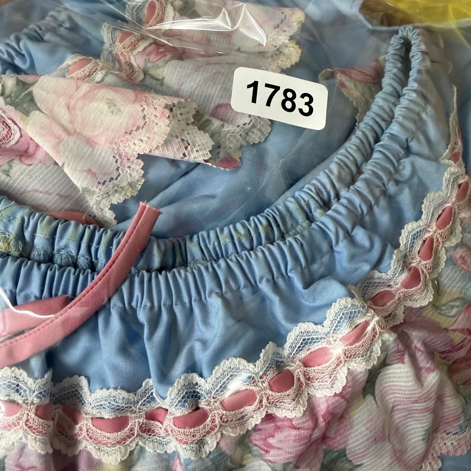 Vintage Square Dance Outfit Western Prairie Full Circle Skirt Ruffle Blouse XL