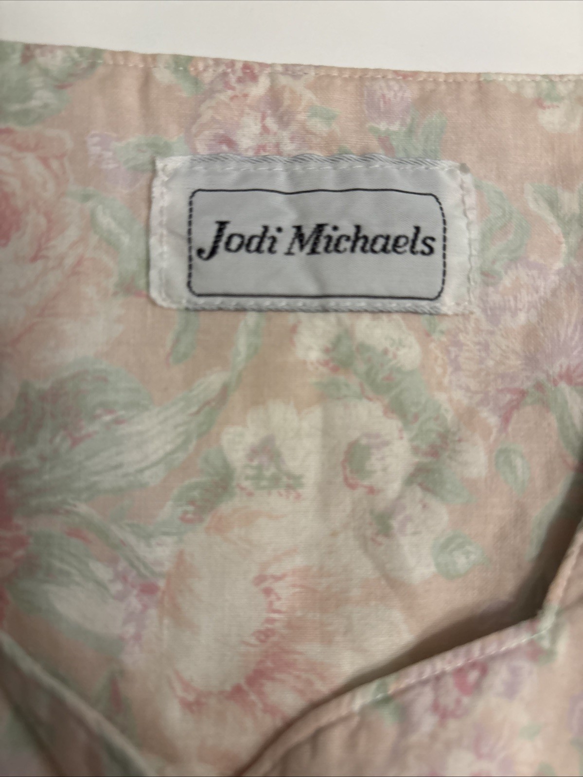 Vintage 80s Midi Dress Pastel Floral Cottagecore Garden Party Tea Dress Size M